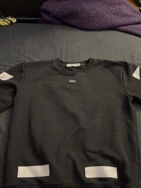 Virgil Abloh c/o Off White, “distressed and seeing things” crewneck